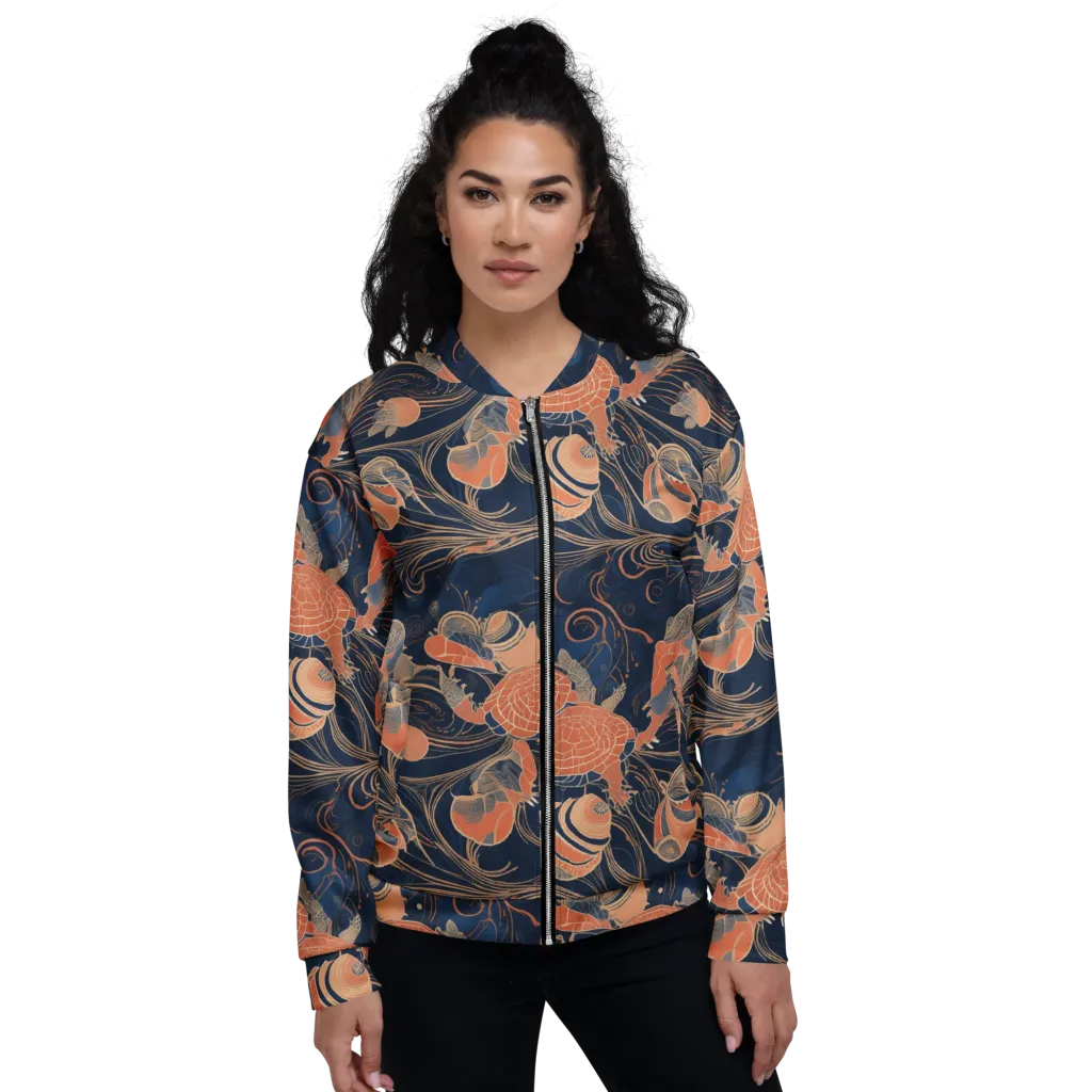 Tidal Filigree on Bomber Jacket — Front
