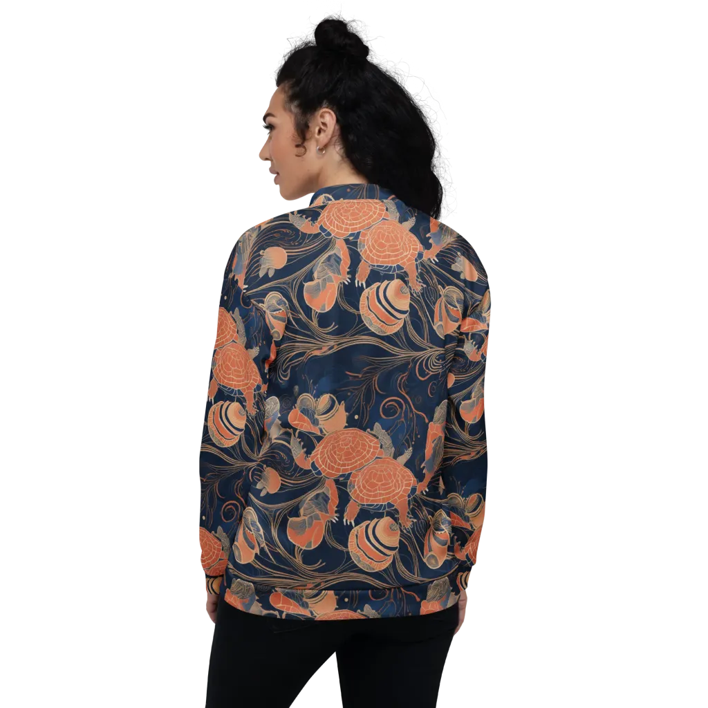 Tidal Filigree on Bomber Jacket — Back