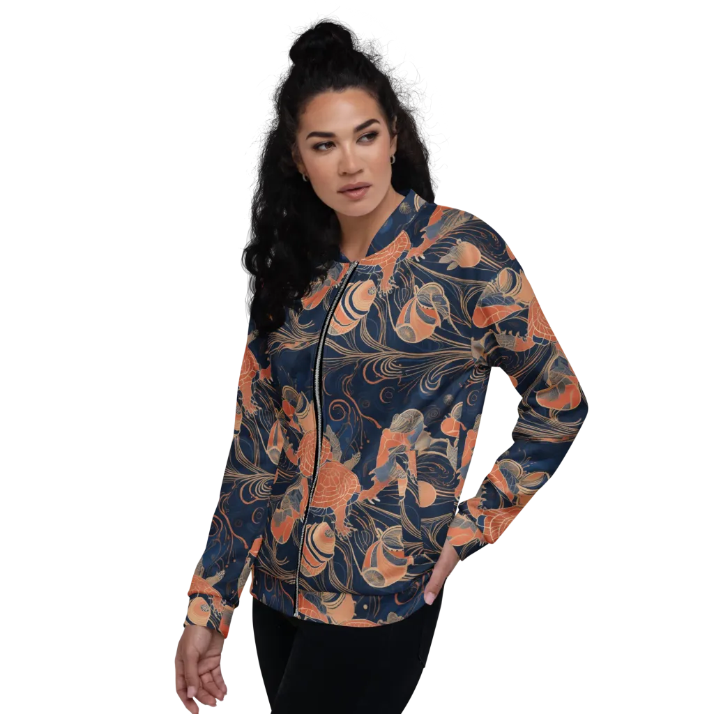 Tidal Filigree on Bomber Jacket — Left