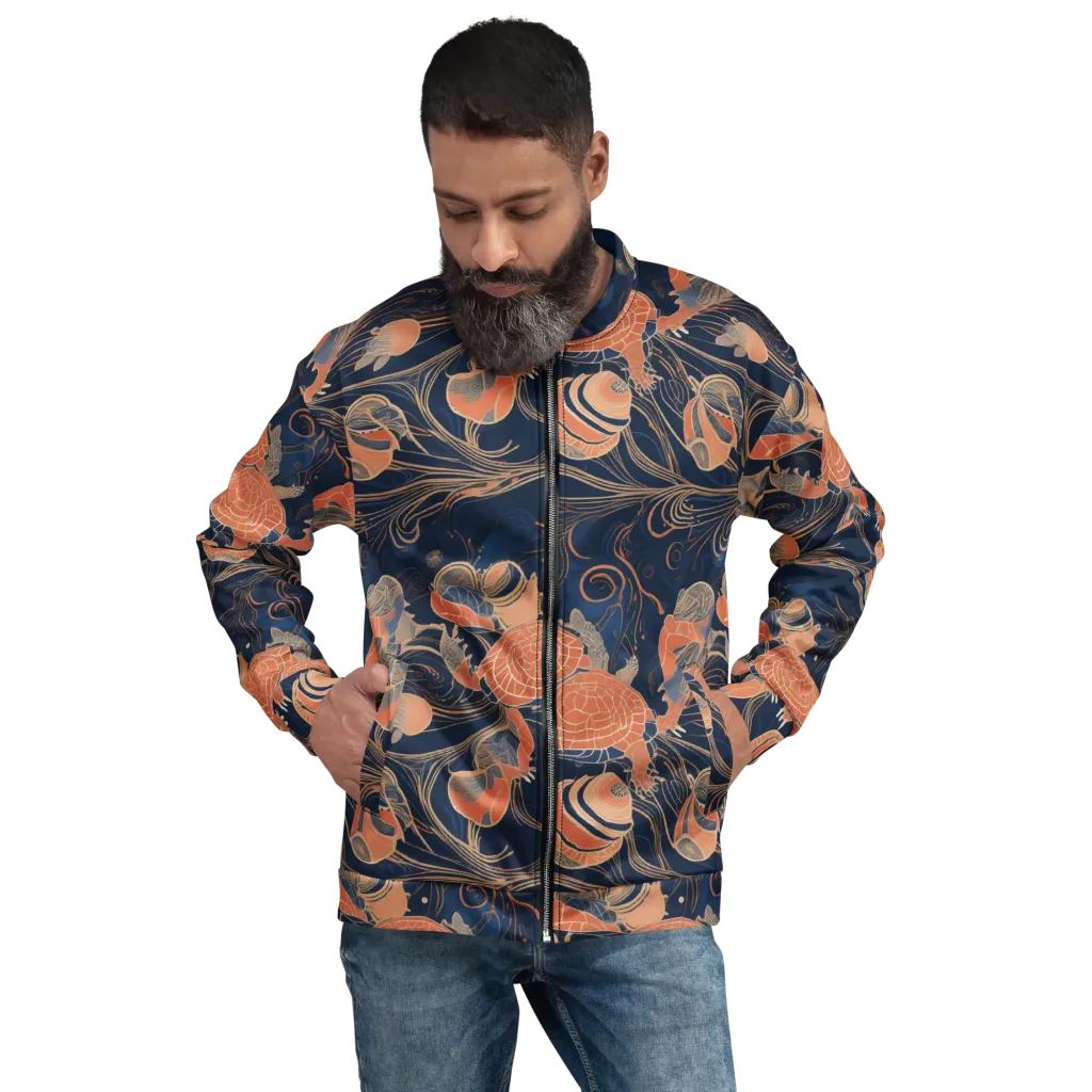 Tidal Filigree on Bomber Jacket — Front
