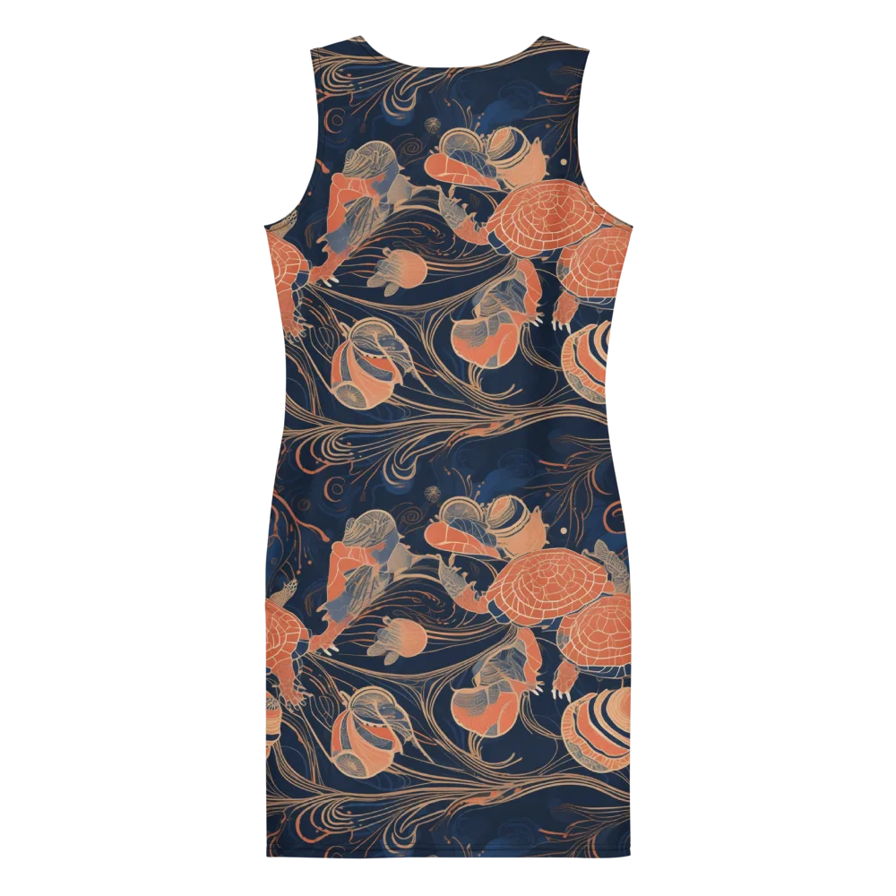Tidal Filigree on Bodycon Dress — Back