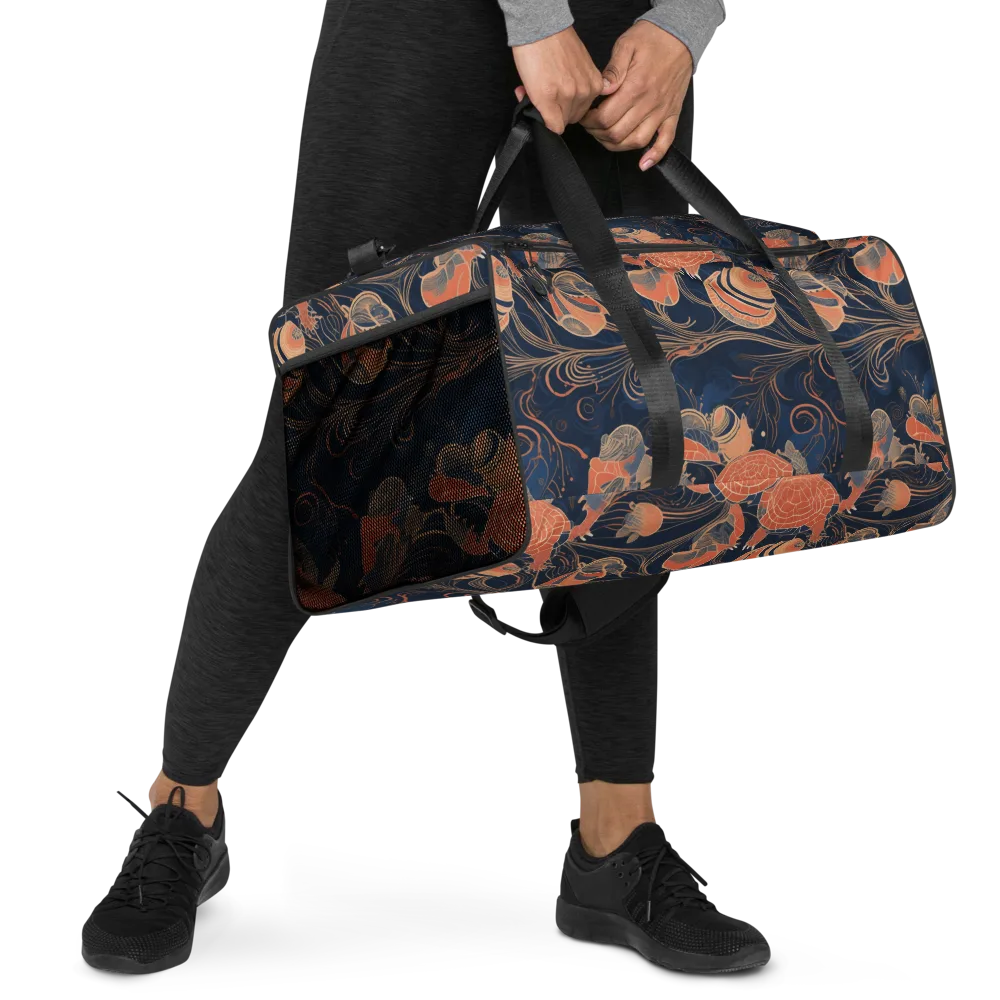 Tidal Filigree on Duffle Bag — Right Front