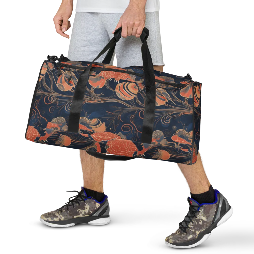 Tidal Filigree on Duffle Bag — Front