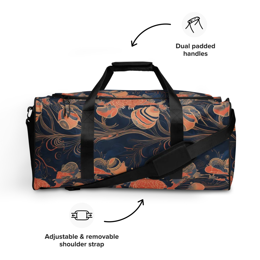 Tidal Filigree on Duffle Bag — Front