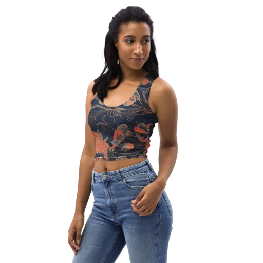 Tidal Filigree on a Crop Top