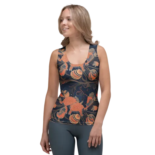 Tidal Filigree on a Women's Tank Top