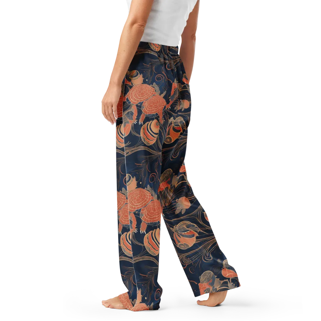 Tidal Filigree on Women's Pajama Pants — Left