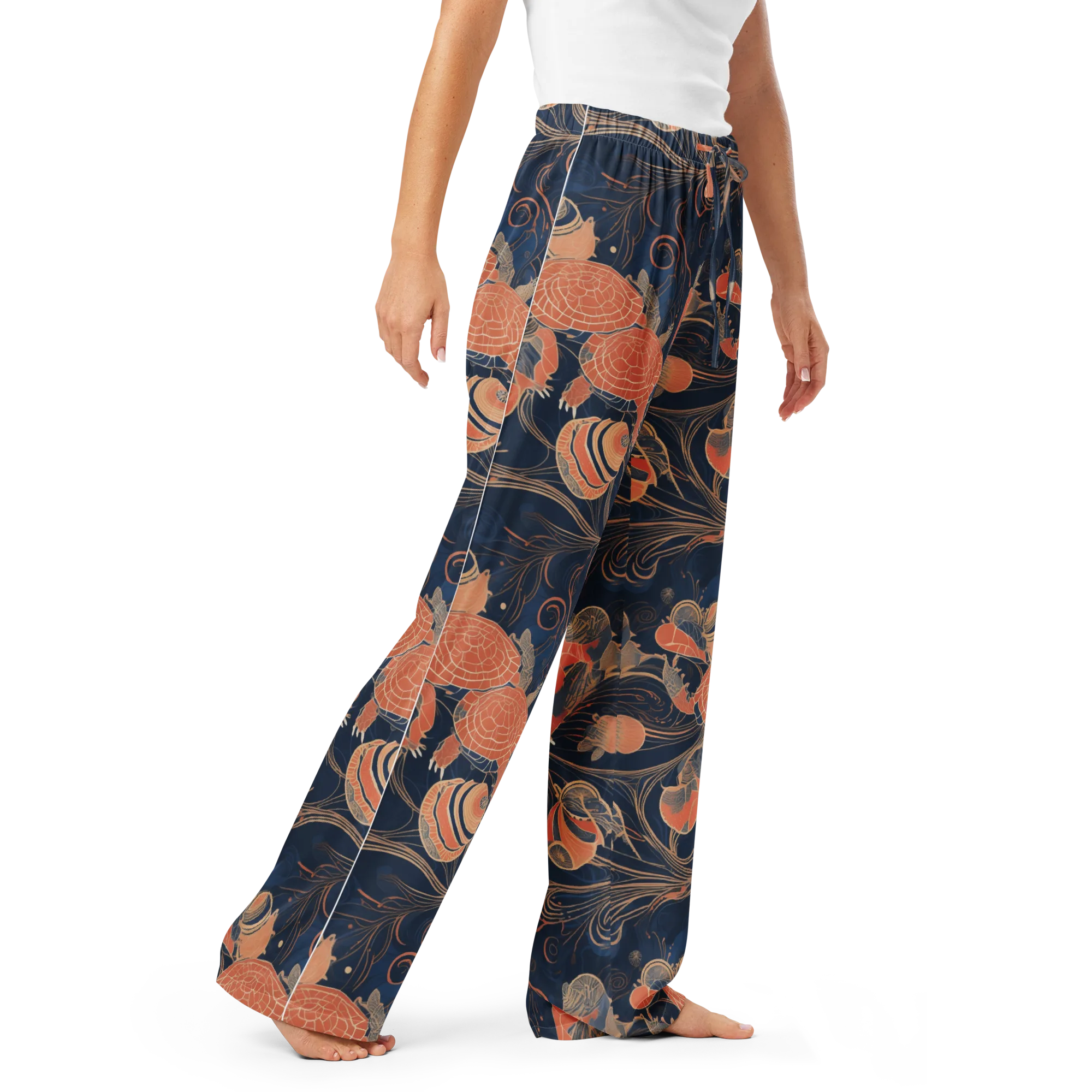 Tidal Filigree on Women's Pajama Pants — Right Front