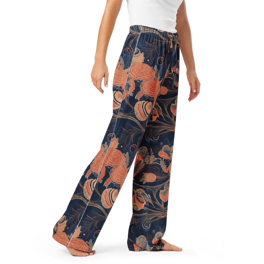 Tidal Filigree on Women's Pajama Pants — Right Front