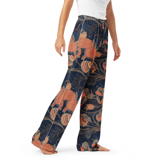 Tidal Filigree on a Women's Pajama Pants