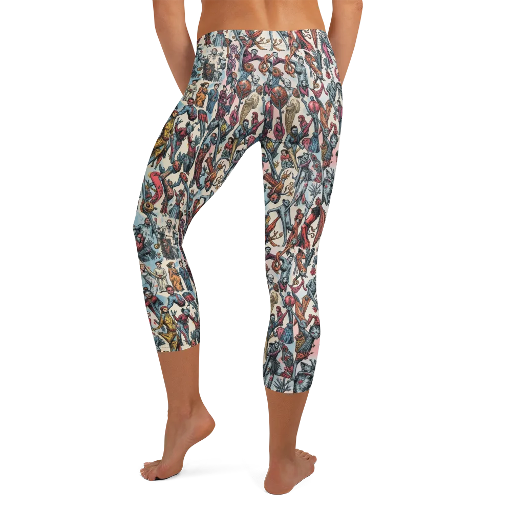 Freakshow Fête on Capri Leggings — Back