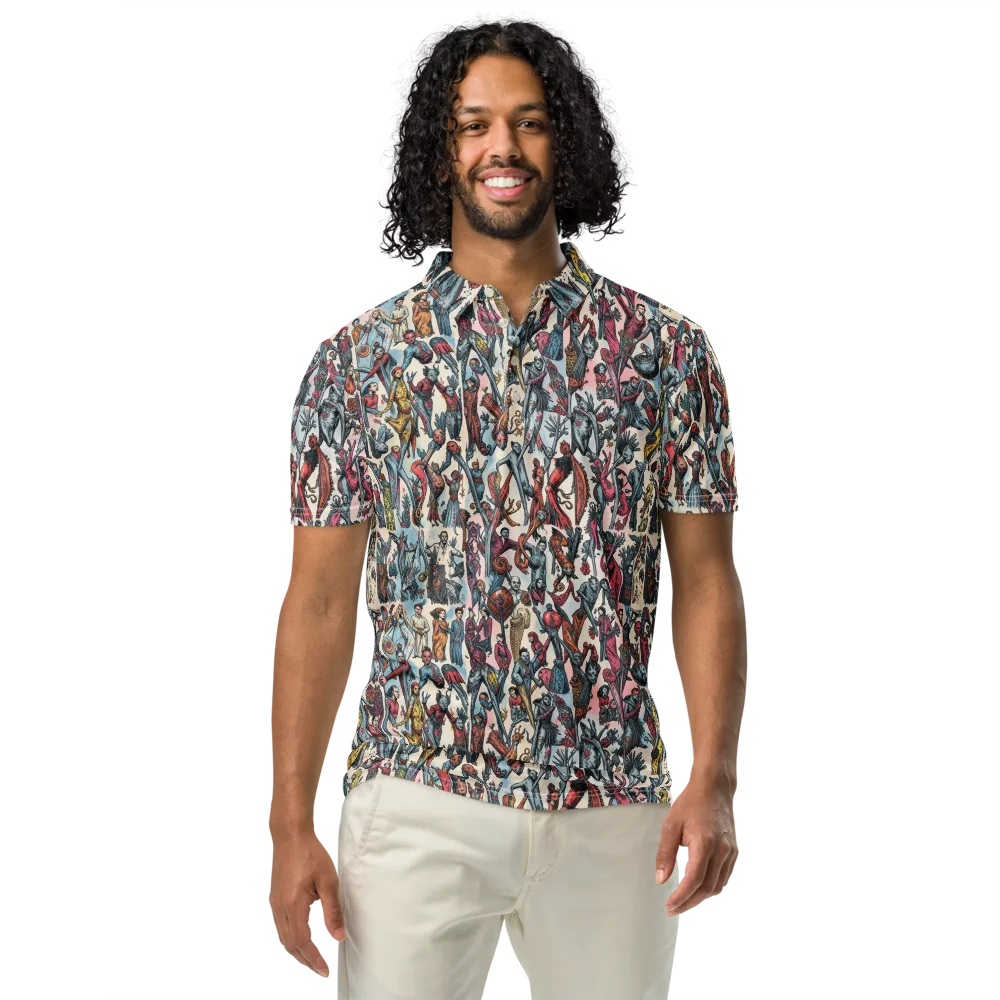 Freakshow Fête on Men's Slim Fit Polo Shirt — Front