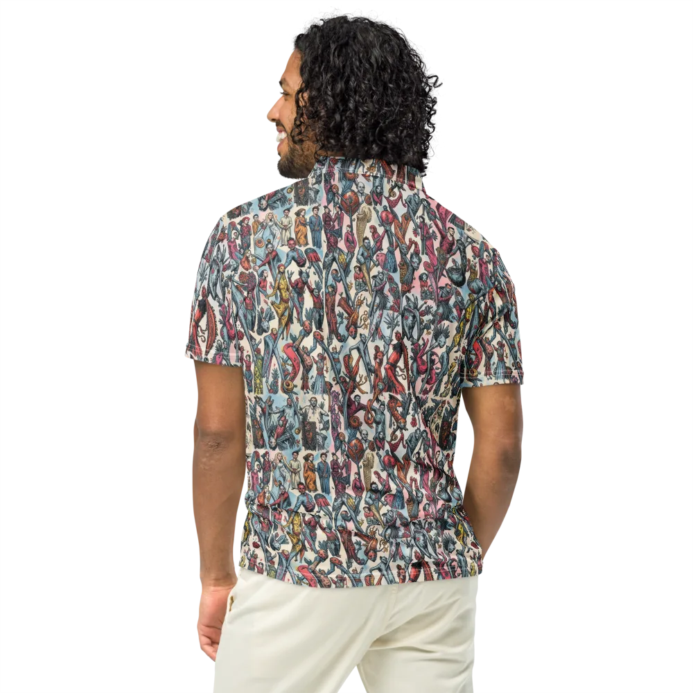 Freakshow Fête on Men's Slim Fit Polo Shirt — Back