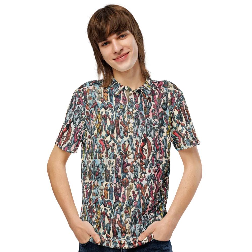 Freakshow Fête on Men's Slim Fit Polo Shirt — Front