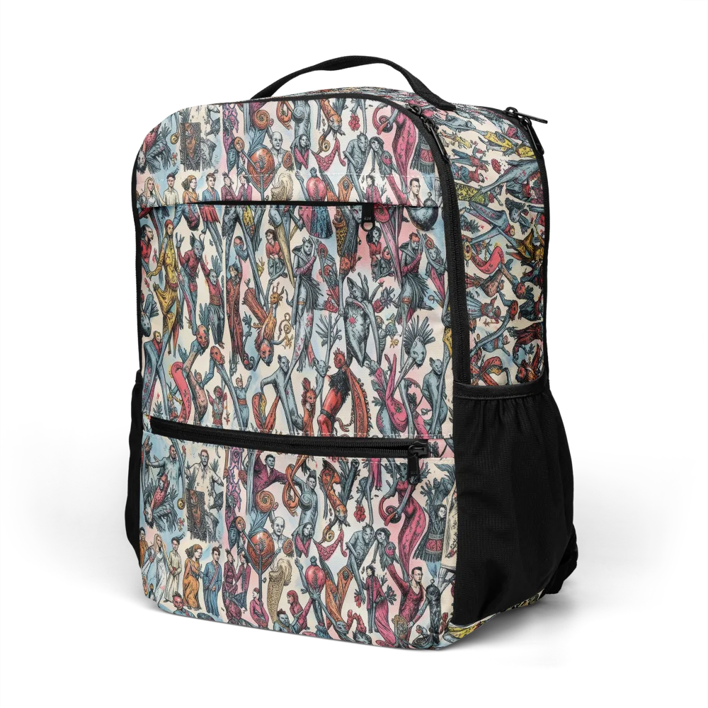 Freakshow Fête on Utility Backpack — Left Front