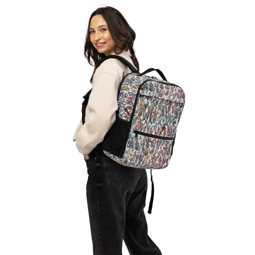 Freakshow Fête on Utility Backpack — Back