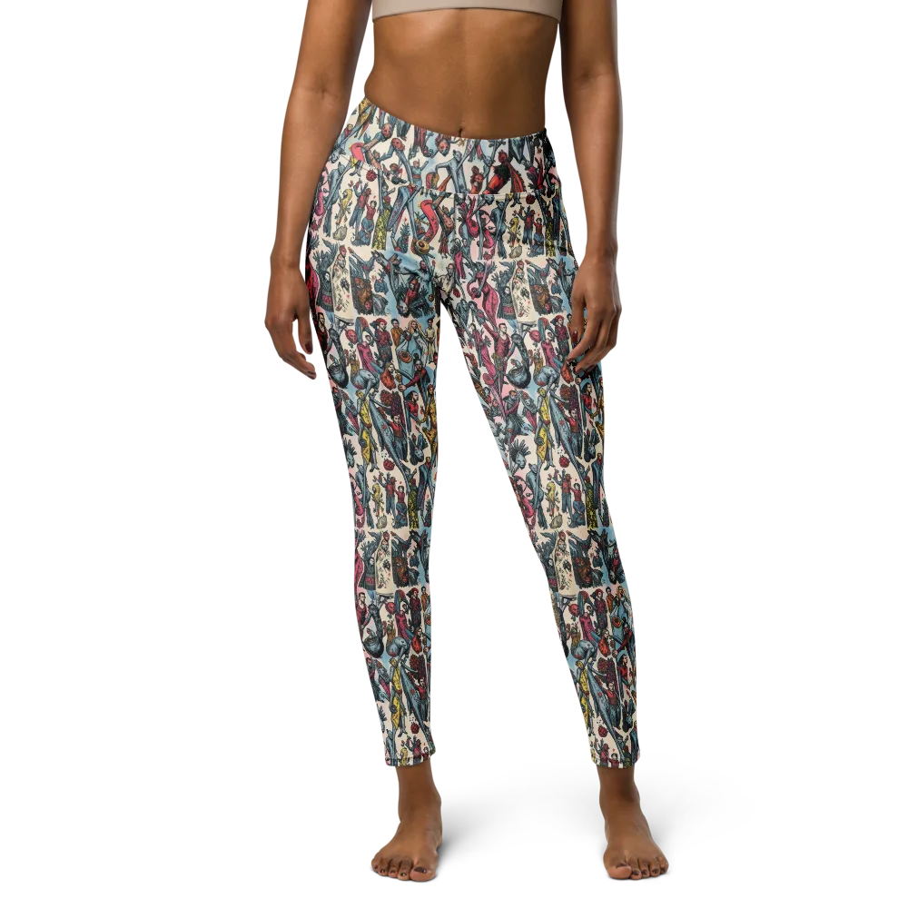 Freakshow Fête on Yoga Leggings — Front