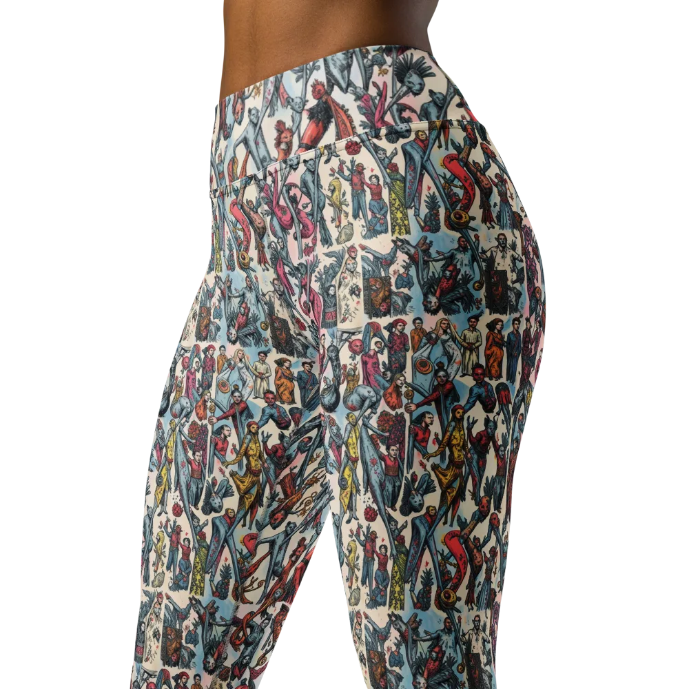 Freakshow Fête on Yoga Leggings — Left Front