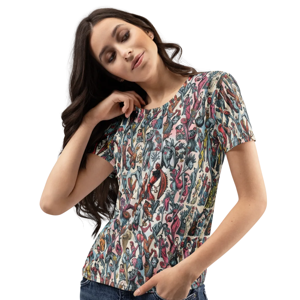 Freakshow Fête on Women's Crew Neck T-Shirt — Left Front