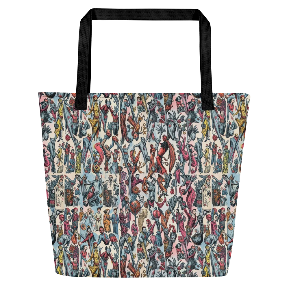 Freakshow Fête on Large Tote Bag W/ Pocket — Front