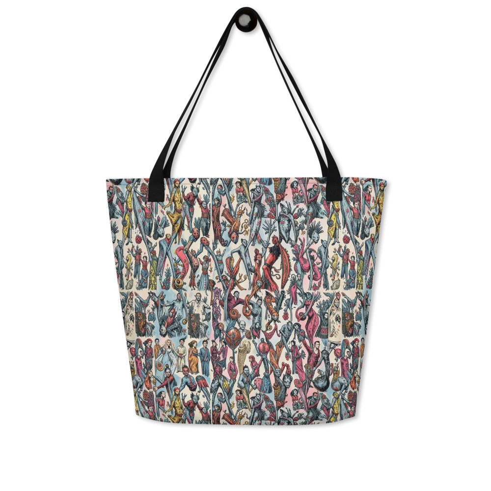 Freakshow Fête on Large Tote Bag W/ Pocket — Front