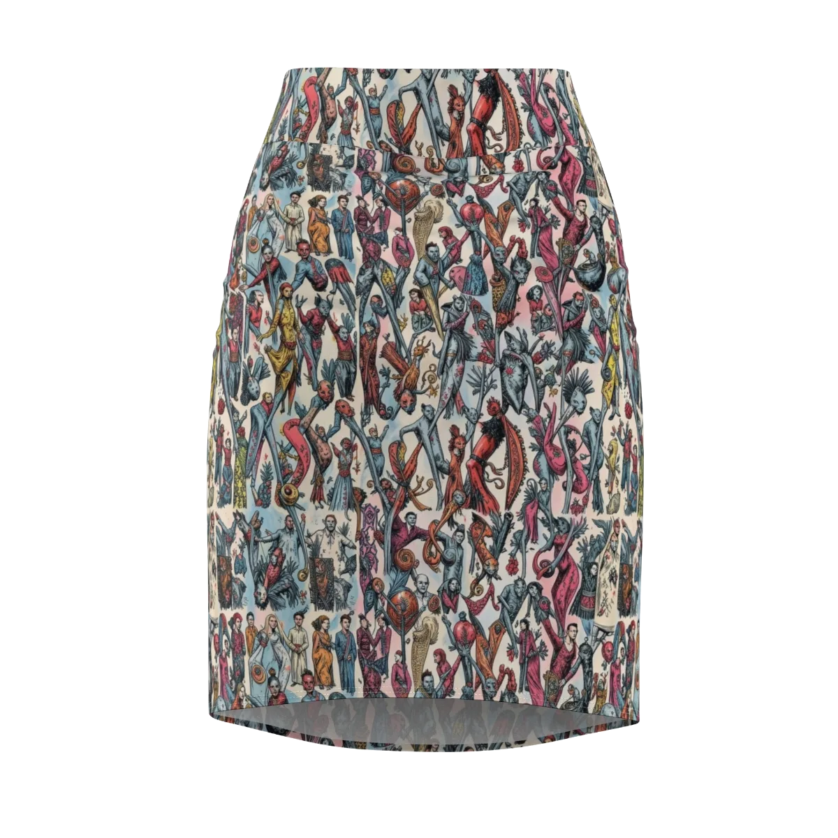 Freakshow Fête on Pencil Skirt — Front
