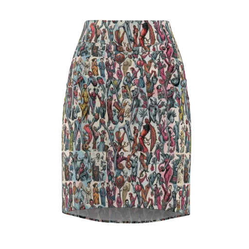 Freakshow Fête on a Pencil Skirt