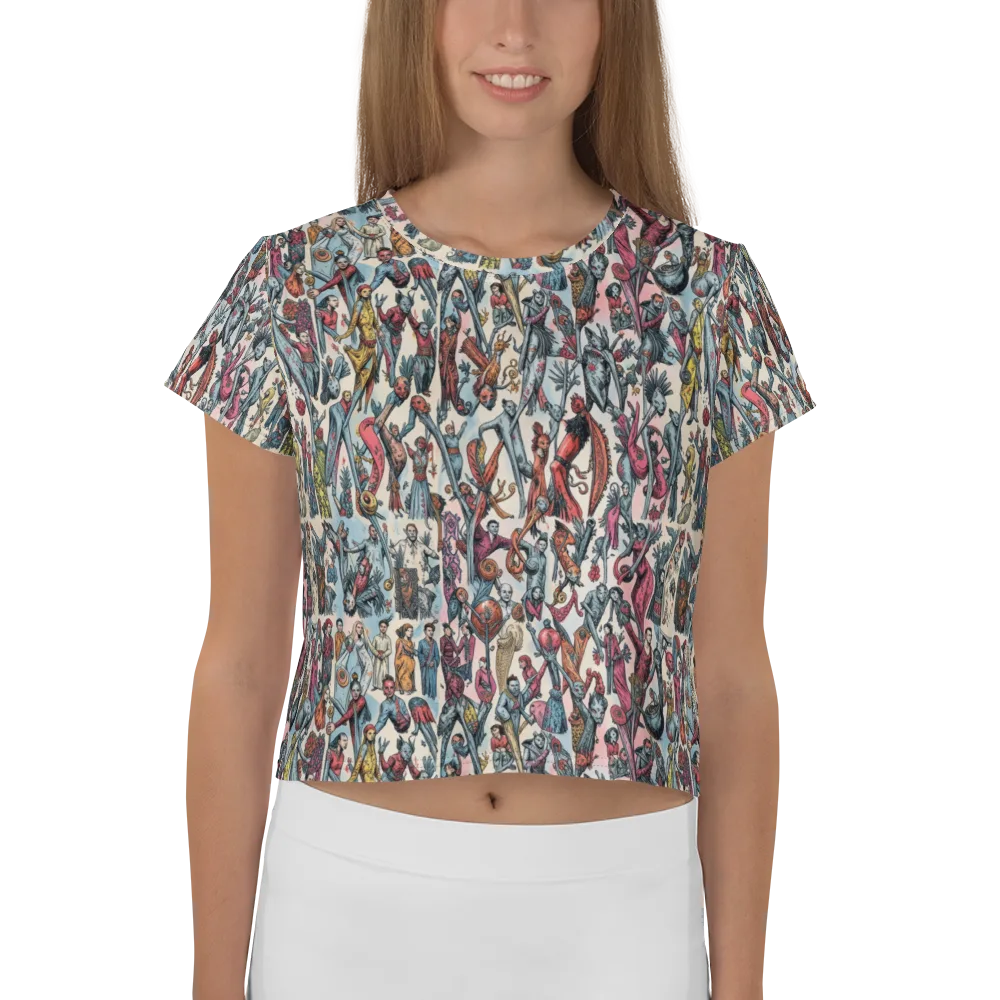 Freakshow Fête on Crop Tee — Front