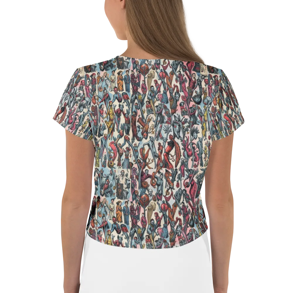 Freakshow Fête on Crop Tee — Back