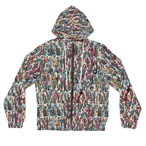 Freakshow Fête on a Women's Full-Zip Hoodie