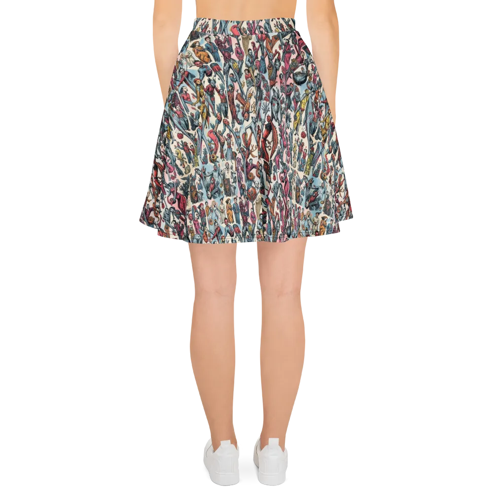 Freakshow Fête on Skater Skirt — Back