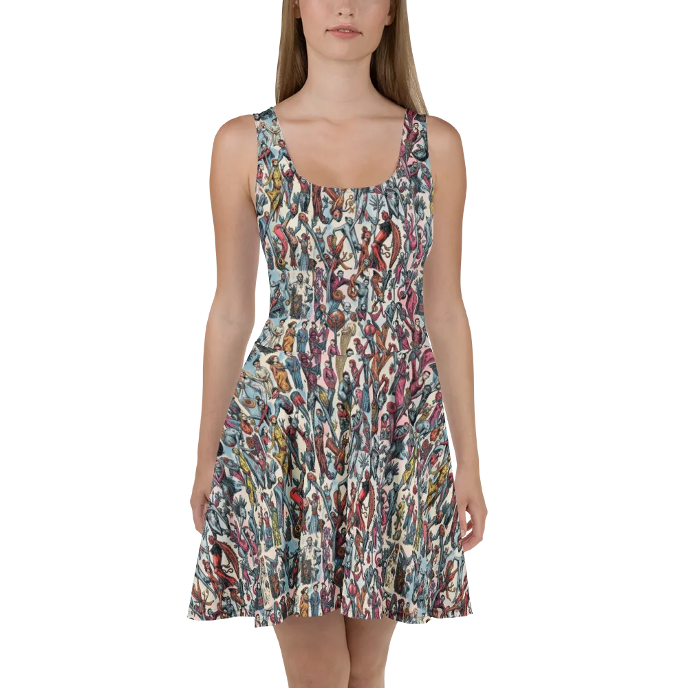 Freakshow Fête on Skater Dress — Front