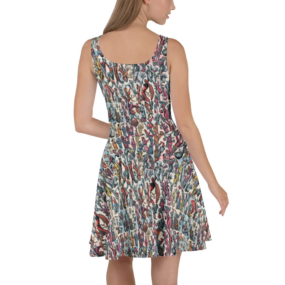 Freakshow Fête on Skater Dress — Back