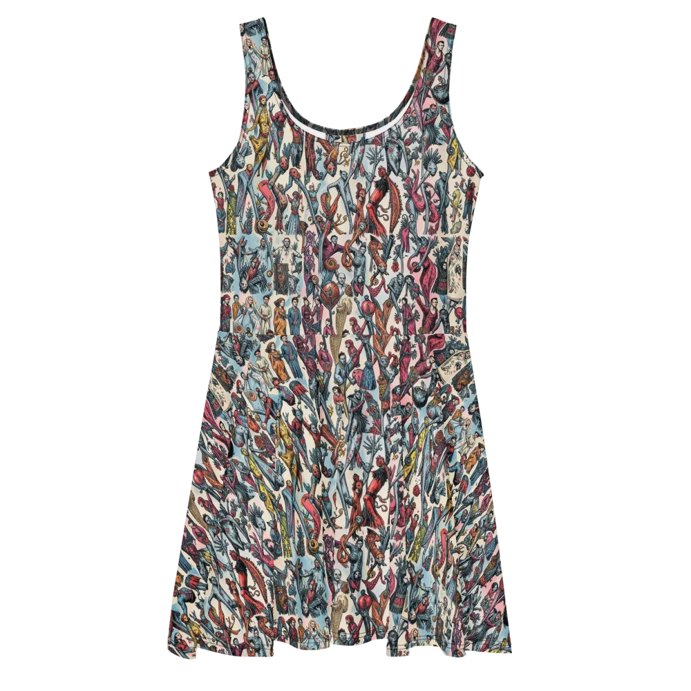 Freakshow Fête on Skater Dress — Front
