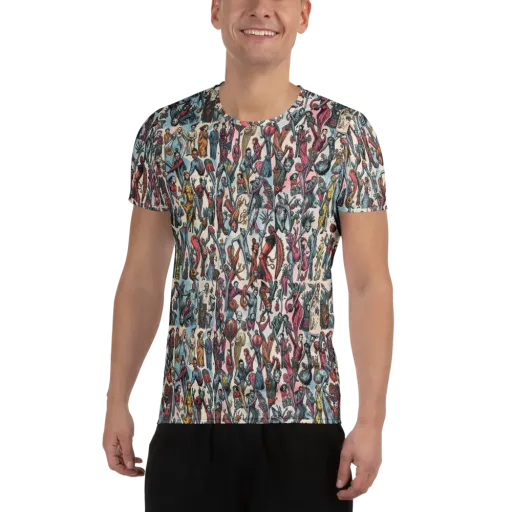 Freakshow Fête on a Men's Athletic T-Shirt