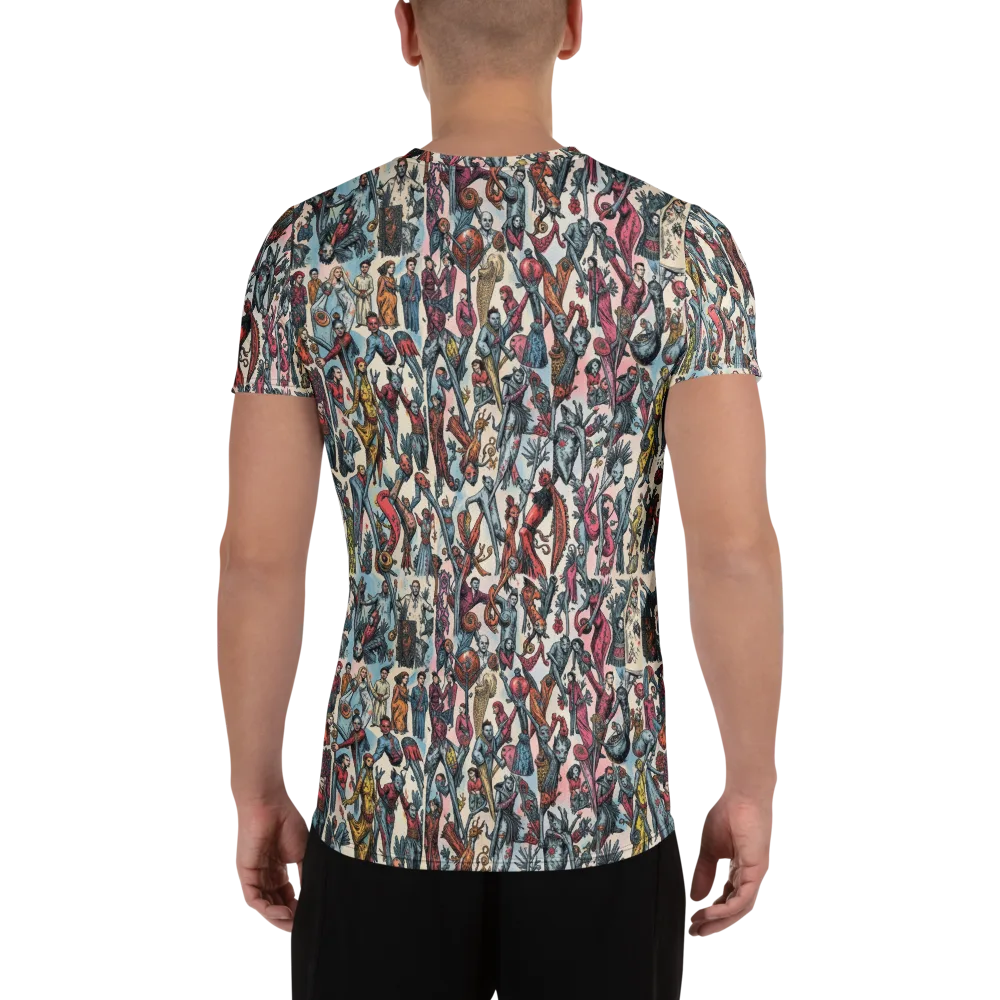 Freakshow Fête on Men's Athletic T-Shirt — Back