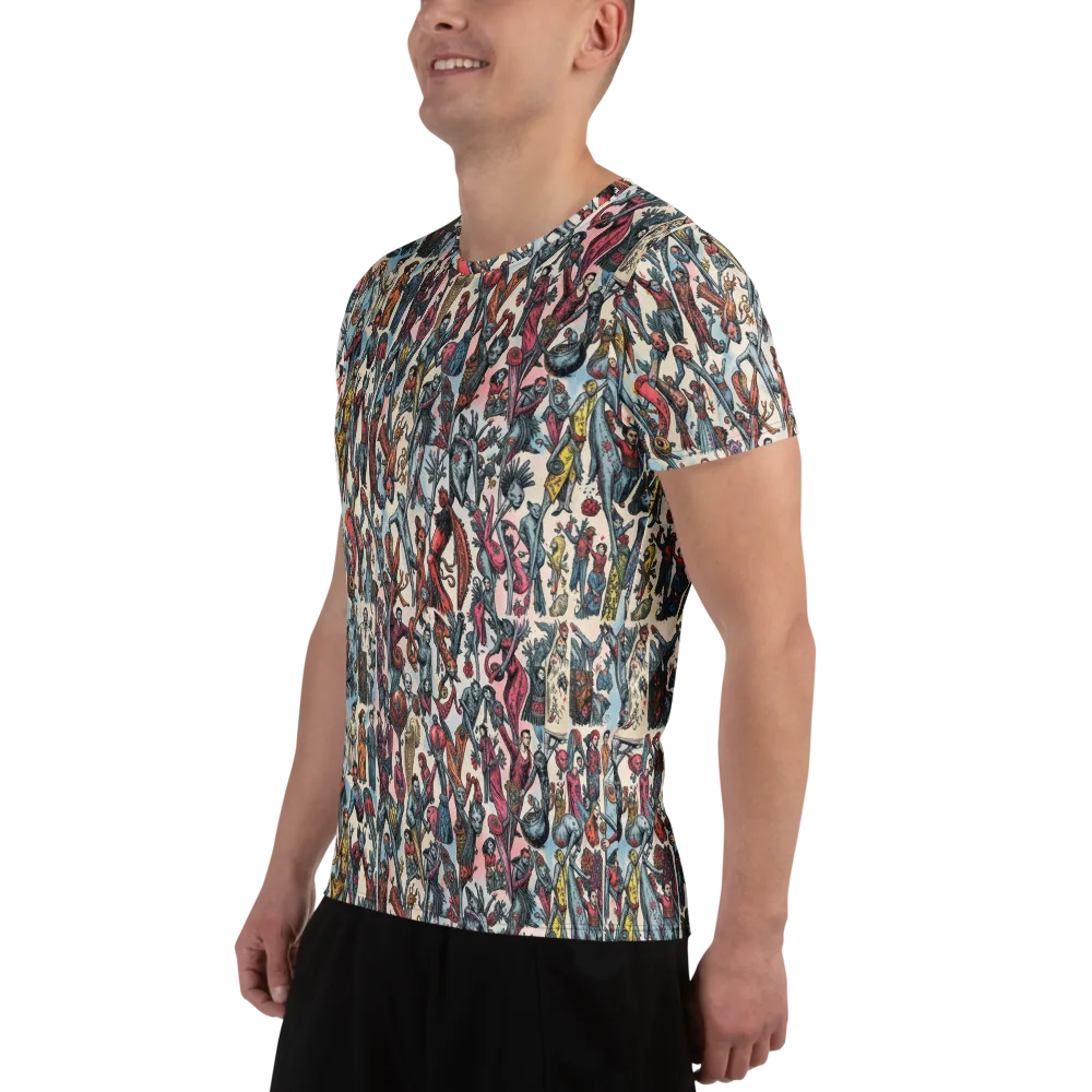 Freakshow Fête on Men's Athletic T-Shirt — Left