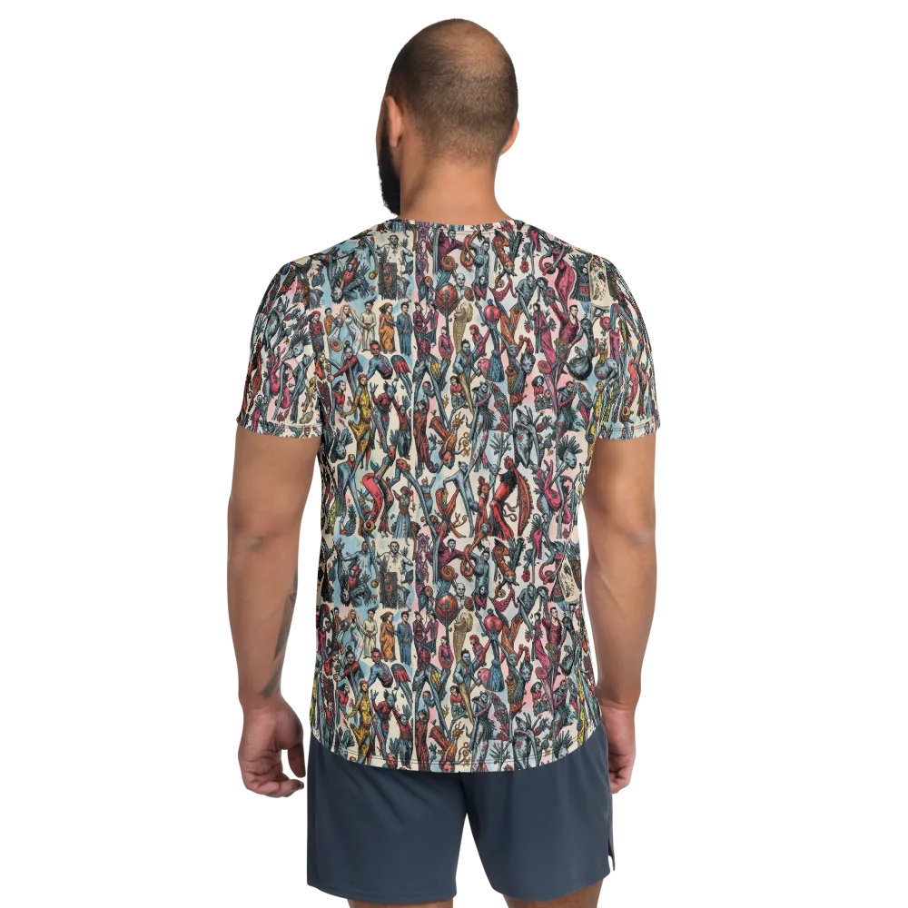 Freakshow Fête on Men's Athletic T-Shirt — Back