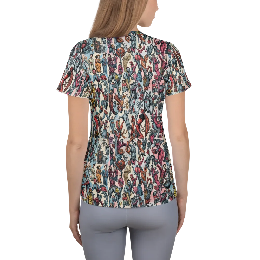 Freakshow Fête on Women's Athletic T-Shirt — Back
