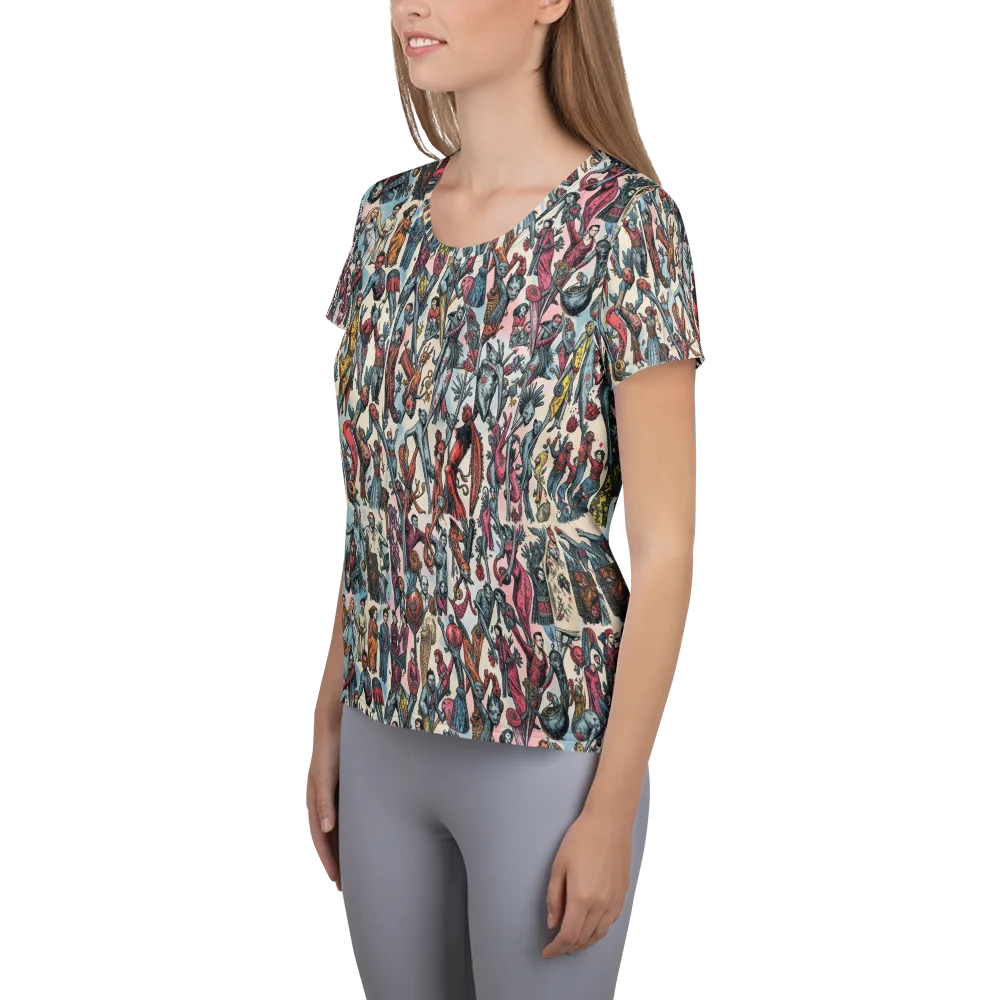 Freakshow Fête on Women's Athletic T-Shirt — Left