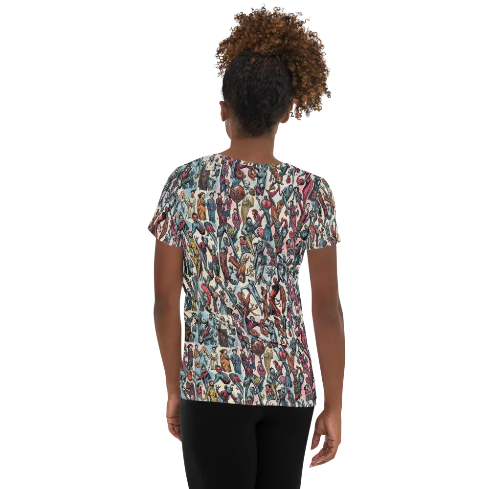 Freakshow Fête on Women's Athletic T-Shirt — Back