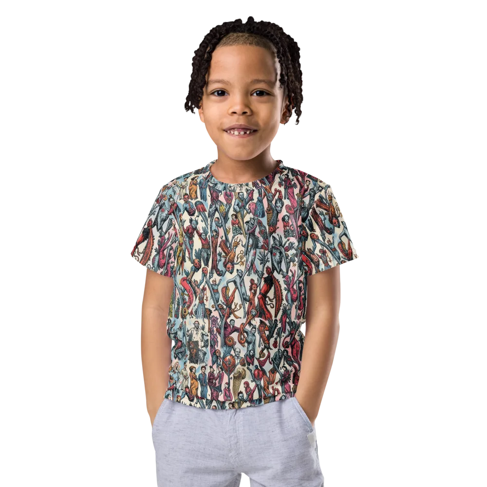 Freakshow Fête on Kids Crew Neck T-Shirt — Front