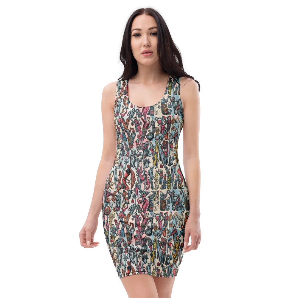 Freakshow Fête on Bodycon Dress — Front
