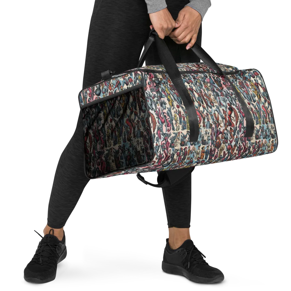 Freakshow Fête on Duffle Bag — Right Front