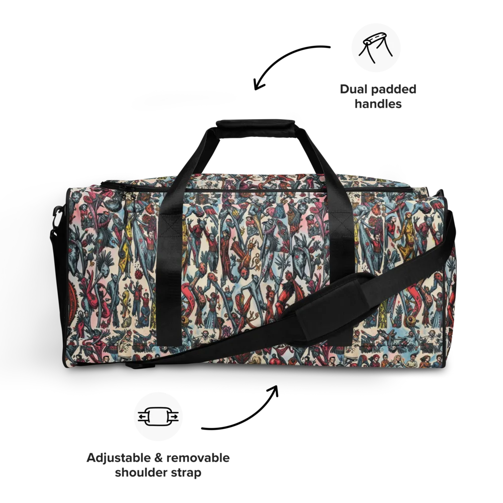 Freakshow Fête on Duffle Bag — Front