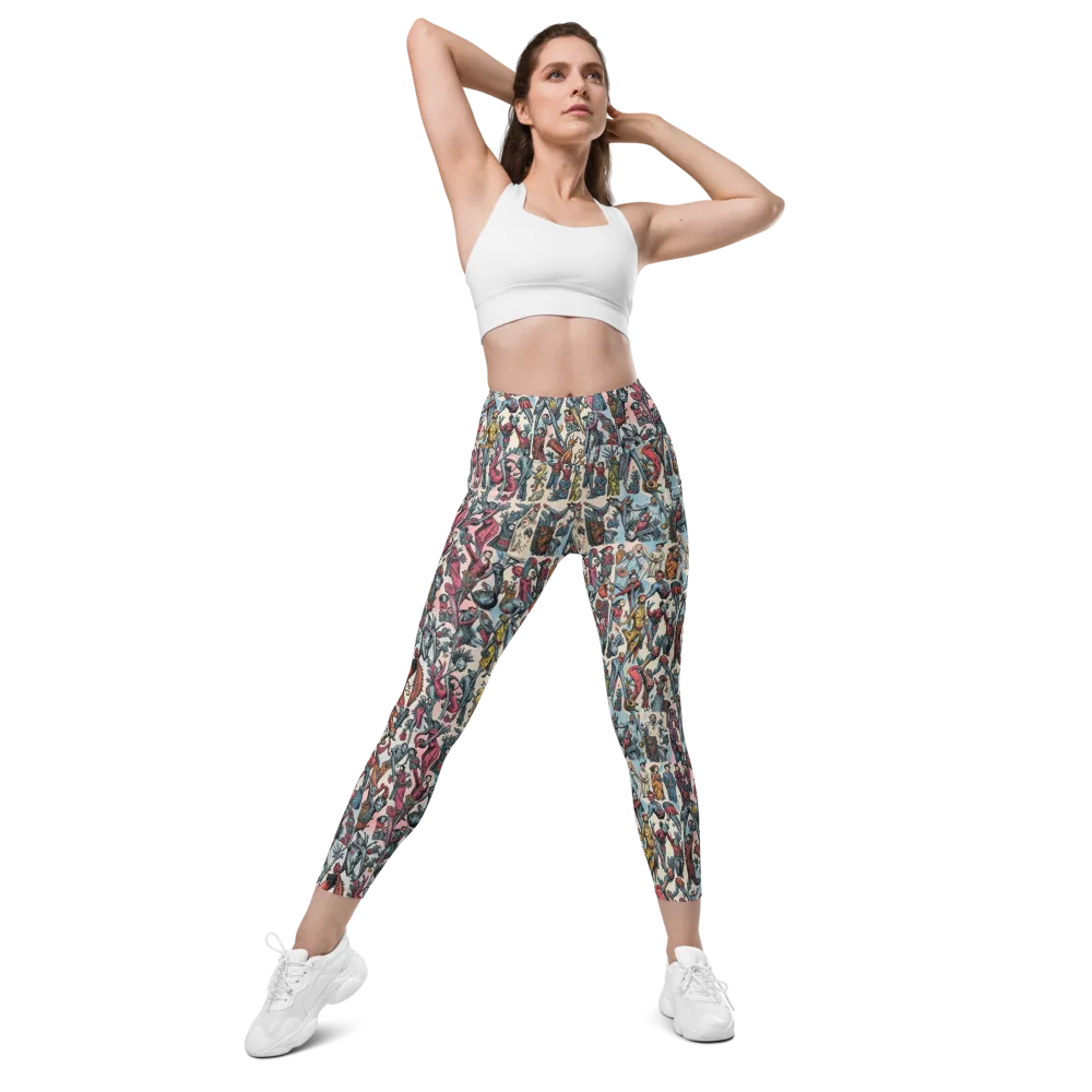 Freakshow Fête on Leggings with Pockets — Front
