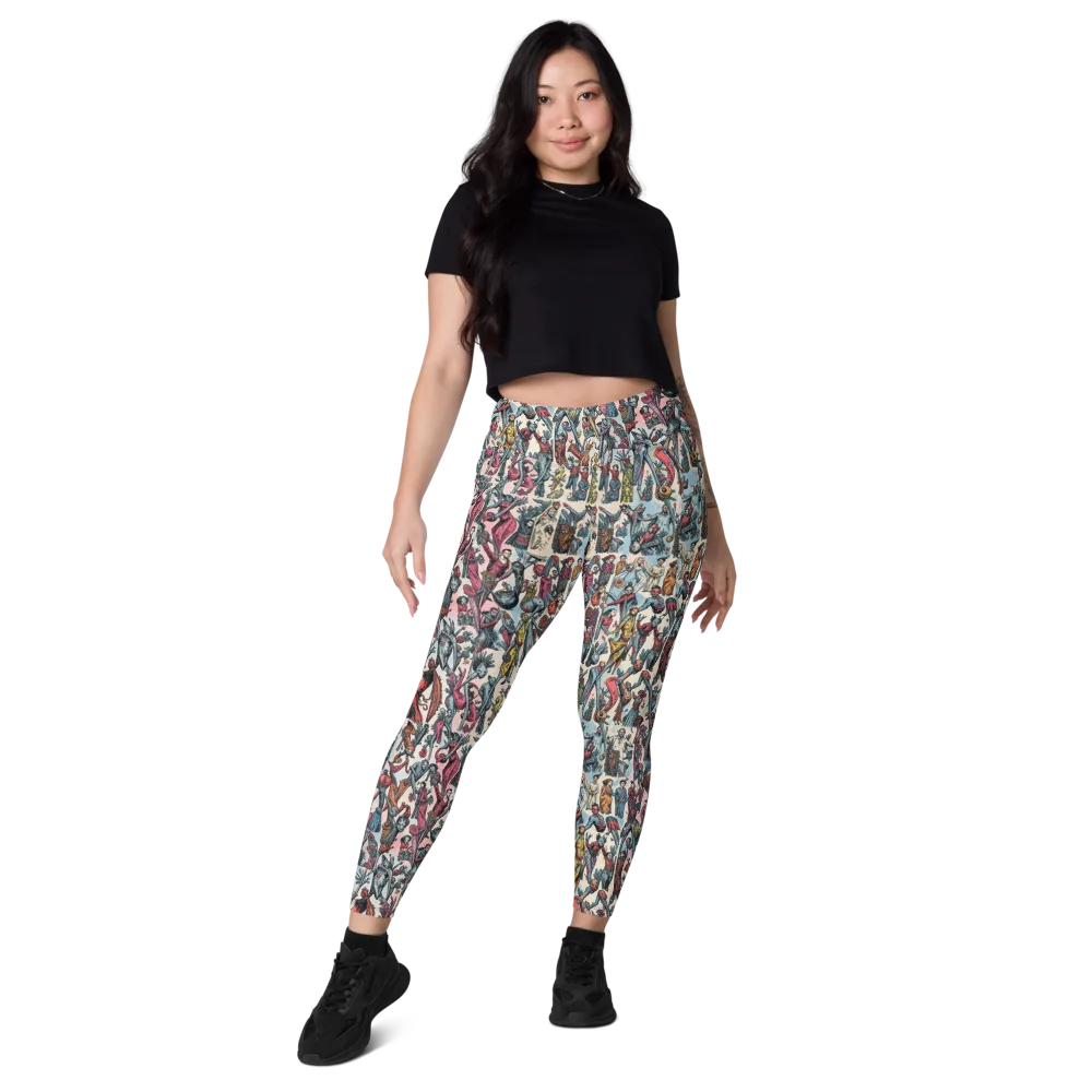 Freakshow Fête on Leggings with Pockets — Front