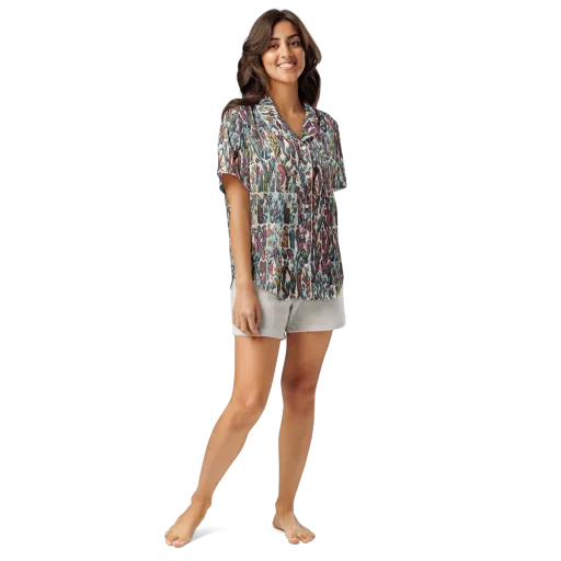 Freakshow Fête on a Women's Short Sleeve Pajama Top