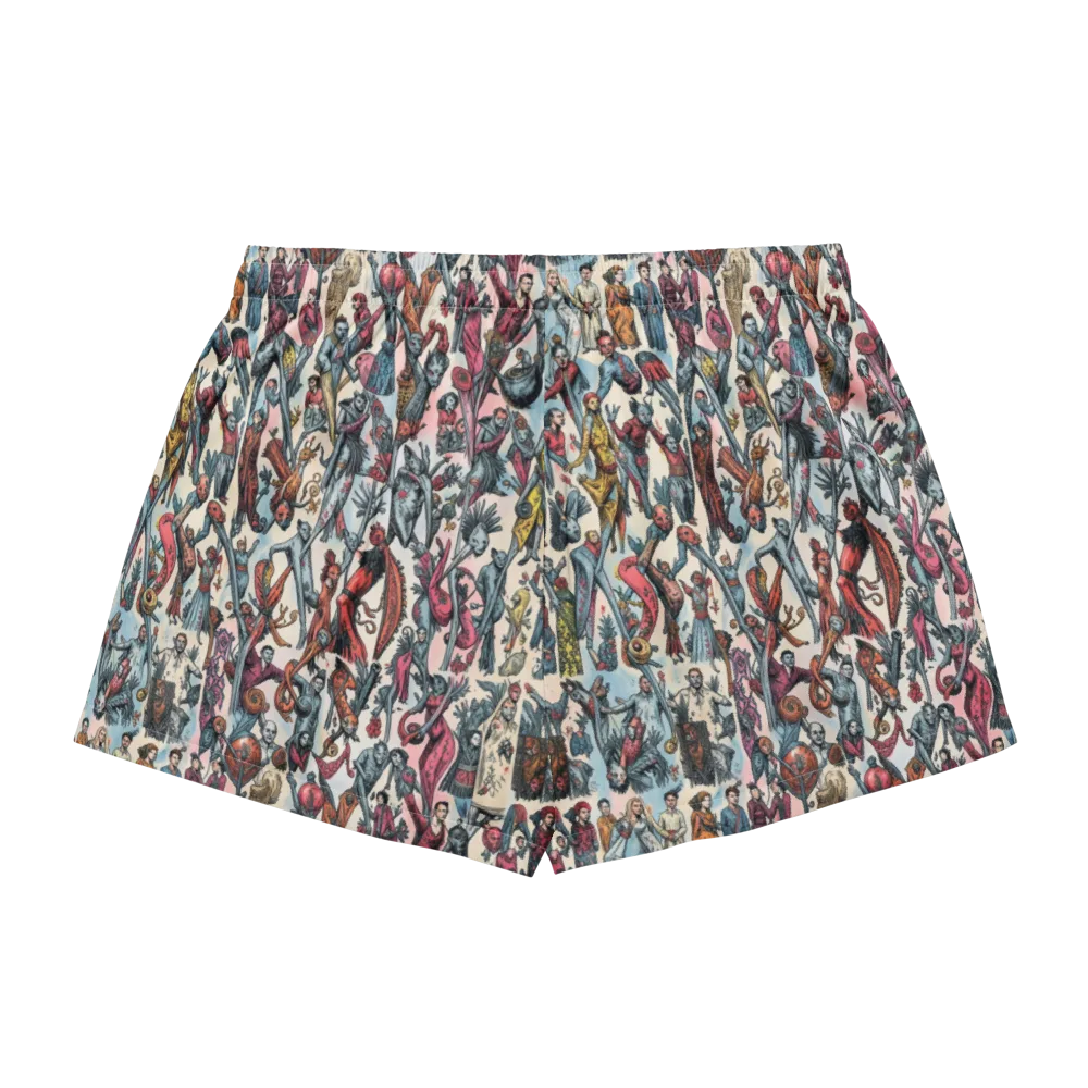 Freakshow Fête on Women's Pajama Shorts — Back
