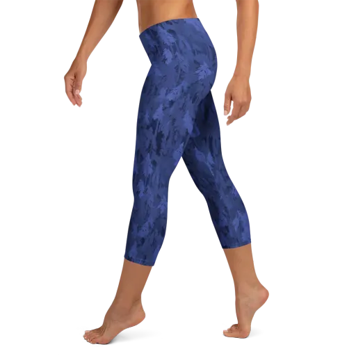 Indigo Evergreen on a Capri Leggings